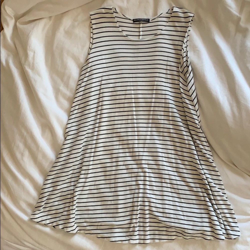 Brandy Melville black and white stripped dress